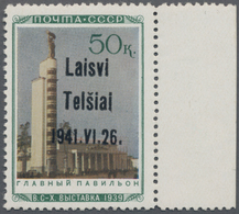 Dt. Besetzung II WK - Litauen - Telschen (Telsiai): 1941, 50 Kop. Landwirtschaftsausstellung Mit Auf - Besetzungen 1938-45