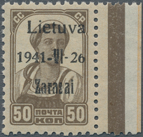 Dt. Besetzung II WK - Litauen - Zargrad (Zarasai): 15 K. Braun Mit Bogenrand Rechts (Feld 40), Schwa - Occupation 1938-45