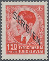 Dt. Besetzung II WK - Serbien: 1941, 1,50 Dinar, Ohne Netzüberdruck, Postfrisch. Michel Nummer 4 F I - Besetzungen 1938-45