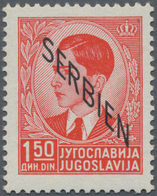 Dt. Besetzung II WK - Serbien: 1941, 1,50 Dinar, Ohne Netzüberdruck, Postfrisch. Michel Nummer 4 F I - Occupation 1938-45