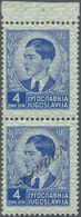 Dt. Besetzung II WK - Serbien: 1941, 4 Dinar, Im Senkrechten Paar, Postfrisch, Die Obere Marken Ohne - Ocupación 1938 – 45
