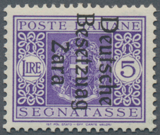 Dt. Besetzung II WK - Zara - Portomarken: 1943, 5 Lire Blauviolett Mit Aufdruckabart "Besetzuag", Po - Occupation 1938-45