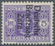 Dt. Besetzung II WK - Zara - Portomarken: 1943, 5 Lire Blauviolett Mit Aufdruckabart "Besetzuag", Po - Occupazione 1938 – 45