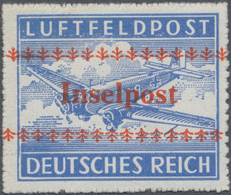 Feldpostmarken: 1944 Insel Kreta: Luftfeldpostmarke Mit Rotem Aufdruck "Inselpost", Durchstochen, Po - Otros & Sin Clasificación