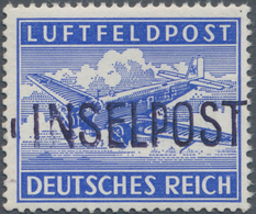 Feldpostmarken: 1945 LEROS: Luftfeldpostmarke Mit Aufdruck "INSELPOST" In Schwarzblauviolett, Gezähn - Sonstige & Ohne Zuordnung