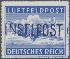 Feldpostmarken: 1945 LEROS: Luftfeldpostmarke Mit Aufdruck "INSELPOST" In Schwarzblauviolett, Durchs - Otros & Sin Clasificación