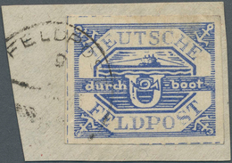 Feldpostmarken: 1945, U-Boot Hela Violettultramarin, Entwertet Mit Tagesstempel Der FELDPOST G, Auf - Andere & Zonder Classificatie