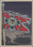 Feldpost 2. Weltkrieg: 1942, Farbige Propaganda-AK 'Fahnen Und Standarten - NEBELTRUPPE', Gelaufen M - Autres & Non Classés