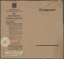 Feldpost 2. Weltkrieg: SCHALLPLATTENBRIEF Um 1943, „Der Sprechende Feldpostbrief“, Vordruck-Umschlag - Autres & Non Classés