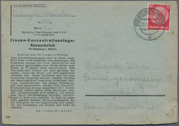KZ-Post: 1941 (21.1.), 12 Pfg. Hindenburg Mit Stempel FÜRSTENBERG (Meckl.) Auf Vordruckbrief (Lajour - Storia Postale