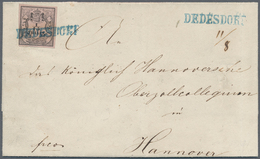 Oldenburg - Marken Und Briefe: 1852, 1/15 Th. Schwarz Auf Mattbräunlichrot, Zwei Farbfrische Und All - Oldenburg
