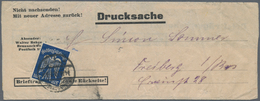 Deutsches Reich - Inflation: 1922, Flugpost 3 Mark Blau, Zwei Belege: Portogerechte Mehrfachfrankatu - Neufs