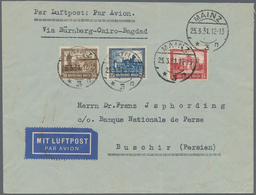 Deutsches Reich - Weimar: 1931, 15 Pfg., 25 Pfg. Und 50 Pfg. Nothilfe 1930 Auf Luftpostbrief Von "MA - Andere & Zonder Classificatie