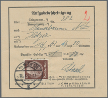 Deutsches Reich - 3. Reich: 1938/1942, 10 Pfg. Hindenburg, Drei Belege Mit Portogerechten Einzelfran - Ongebruikt