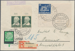 Deutsches Reich - 3. Reich: 1935, Einzelmarken Aus Ostropa-Block Je Mit Anhängendem Blockrand Und Mi - Ongebruikt