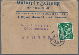 Deutsches Reich - 3. Reich: 1942, Auslandszeitungs-Marken, Zwei Streifbänder: 5 Pfg. Von "KÖLN 7.10. - Ungebraucht