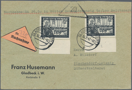 Deutsches Reich - 3. Reich: 1942, 16 Pfg. Postkameradschaft II, Zwei Werte Vom Unterrand Als Portoge - Nuovi