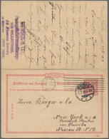 Deutsches Reich - Ganzsachen: 1893, Frage/Antwortkarte 10 Pfg. Krone/Adler Zusammenhängend, Bedarfsg - Sonstige & Ohne Zuordnung