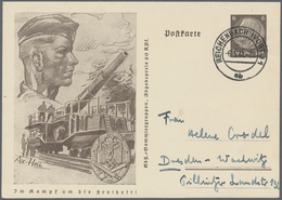 Deutsches Reich - Ganzsachen: 1941, Bildkarte 6 Pfg. Hindenburg "Eisenbahn-Artillerie" Bedarfsgebrau - Sonstige & Ohne Zuordnung