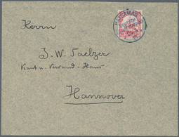 Deutsch-Südwestafrika: 1913 (26.5.), 10 Pfg Mit Stempel "HATSAMAS DEUTSCH-SÜDWESTAFRIKA" (Luxusabsch - África Del Sudoeste Alemana