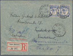 Deutsche Kolonien - Marianen: 1902 (28.7.), Waagrechtes Paar 20 Pfg Mit Stempel ''SAIPAN MARIANEN" A - Marianen