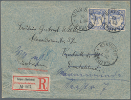 Deutsche Kolonien - Marianen: 1902 (28.7.), Waagrechtes Paar 20 Pfg Mit Stempel ''SAIPAN MARIANEN" A - Mariana Islands