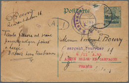 Deutsche Besetzung I. WK: Landespost In Belgien - Ganzsachen: 1915/1918, Drei Ganzsachenkarten Via D - Besetzungen 1914-18