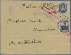 Deutsche Besetzung I. WK: Postgebiet Ober. Ost - Dorpat: 1918, 40 Pfg. Auf 20 Kop. Blau/karmin Auf B - Occupation 1914-18