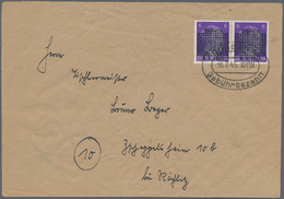 Deutsche Lokalausgaben Ab 1945: DÖBELN: 1945, 6 Pfg. Blauviolett Im Waagerechten Paar Als Portogerec - Andere & Zonder Classificatie