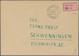 Deutsche Lokalausgaben Ab 1945: FREUDENSTADT: 1945, 1.Auflage, Gebührenzettel 12 Pfg. Schwarz Auf Ro - Otros & Sin Clasificación