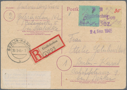 Deutsche Lokalausgaben Ab 1945: GROSSRÄSCHEN: 1945, Gebührenzettel 6 Pfg. Auf Grün Und 30 Pfg. Auf G - Sonstige & Ohne Zuordnung