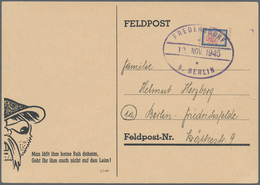 Deutsche Lokalausgaben Ab 1945 - Fredersdorf: 1945, Gebührenzettel 6 Pfg. Blau/schwarz Mit Rotem Sig - Otros & Sin Clasificación