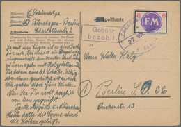 Deutsche Lokalausgaben Ab 1945 - Fredersdorf: 1945, Gebührenzettel 6 Pfg. Mittelrosa/bläulichviolett - Other & Unclassified