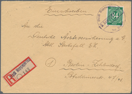 Alliierte Besetzung - Notstempel: Sowjetische Zone: "Stadt Hoppegarten Bei Berlin 9. AUG 1946", Blau - Sonstige & Ohne Zuordnung