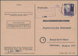 Alliierte Besetzung - Notstempel: Sowjetische Zone: "Laschnitz (2) Kr. Guben", Not-L2 Auf Postkarte - Autres & Non Classés