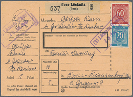 Alliierte Besetzung - Notstempel: Sowjetische Zone: "Löcknitz (3) - (Pom.) 26. Juni 1946" Not-Ra3 Au - Sonstige & Ohne Zuordnung