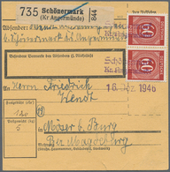 Alliierte Besetzung - Notstempel: Sowjetische Zone: "Schönermark/Kr. Angermünde", Not-L2 Mit Datumss - Other & Unclassified