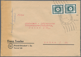 Sowjetische Zone - Ost-Sachsen: 1945, Ziffer 6 Pfg. Schwarzblaugrün Mit Amtlicher Versuchszähnung 11 - Sonstige & Ohne Zuordnung