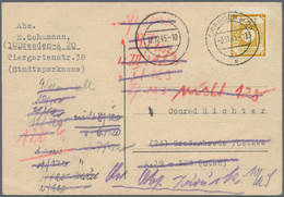 Sowjetische Zone - Ost-Sachsen: 1945, Ziffer 15 Pfg. Graugelb Auf Kriegsgefangenenkarte Von "DRESDEN - Other & Unclassified