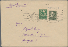 Sowjetische Zone - Thüringen: 1946, 10 Pfg. Grün Geschnitten Und Durchstochen, Einzelmarken Aus Beid - Autres & Non Classés