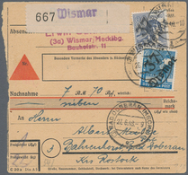 Sowjetische Zone - Bezirkshandstempel - VIII - Bez. 37 (Schwerin): 1948, 20 Pfg. Und 80 Pfg. Arbeite - Other & Unclassified