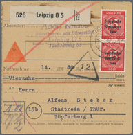 Sowjetische Zone - Allgemeine Ausgaben: 1949/1950, 45 Pfg. Und 75 Pfg. Ziffern Maschinenaufdruck Je - Altri & Non Classificati