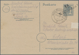 Sowjetische Zone - Ganzsachen: 1948, Ganzsachenkarte 12 Pfg. Arbeiter Mit Aufdruck "16 Mühlhausen" B - Sonstige & Ohne Zuordnung