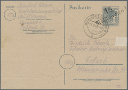 Sowjetische Zone - Ganzsachen: 1948, Ganzsachenkarte 12 Pfg. Arbeiter Mit Aufdruck "16 Mühlhausen" B - Other & Unclassified