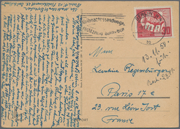 DDR: 1950, 30 Pfg. Tag Der Arbeit, Zwei Portogerechte Einzelfrankaturen Je Auf Ansichtskarte Mit Tex - Lettres & Documents