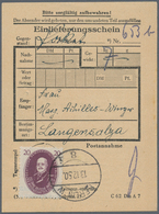 DDR: 1950, 20 Pfg. Akademie (oben Etwas Zahnunregelmäßigkeiten) Als Portogerechte Einzelfrankatur Au - Cartas & Documentos
