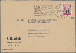 DDR: 1955, Fünfjahrplan Aufdruckausgabe, 20 Auf 24 Pfg. Dunkelbräunlichrot, Aufdruck Auf Urmarke In - Lettres & Documents