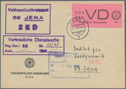 DDR - Dienstmarken D (Vertrauliche Dienstsachen): 1965, 20 Pfg. Schwarz Auf Helllilarosa Auf ZKD-Ort - Andere & Zonder Classificatie