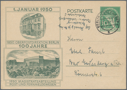 Berlin - Ganzsachen: 1950, Ganzsachenkarte 10 Pfg. Währungsgeschädigte Bedarfsgebraucht Von "BERLIN- - Sonstige & Ohne Zuordnung