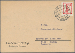 Französische Zone - Baden: 1949, 20 Pfg. Wiederaufbau Geschnitten, Blockmarke Als Portogerechte Einz - Sonstige & Ohne Zuordnung
